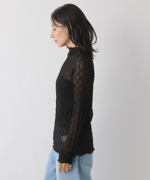 LEPSIM（レプシィム）の「ジガラシアータートル　352453（Tシャツ/カットソー・レディース・ブラック/オフホワイト/グリーン・FREE）」の4枚目の写真