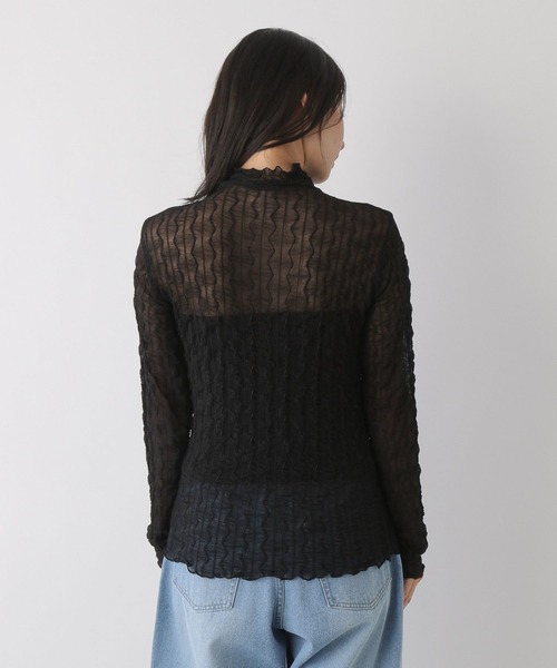 LEPSIM（レプシィム）の「ジガラシアータートル　352453（Tシャツ/カットソー・レディース・ブラック/オフホワイト/グリーン・FREE）」の6枚目の写真