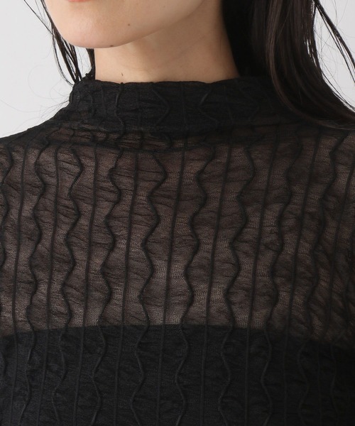 LEPSIM（レプシィム）の「ジガラシアータートル　352453（Tシャツ/カットソー・レディース・ブラック/オフホワイト/グリーン・FREE）」の8枚目の写真