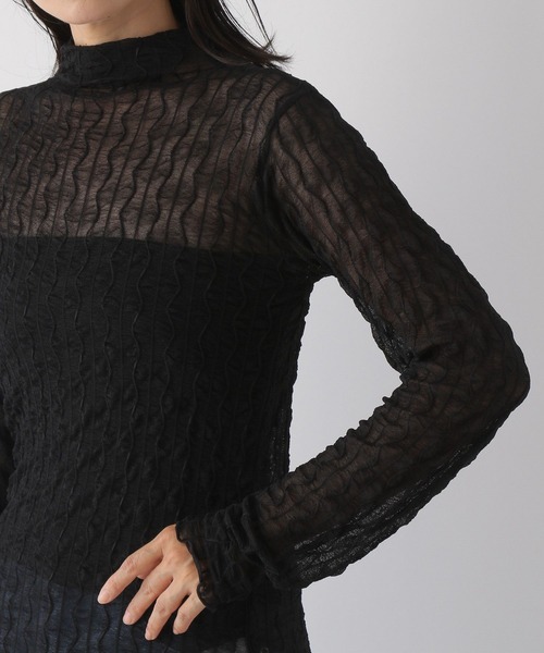 LEPSIM（レプシィム）の「ジガラシアータートル　352453（Tシャツ/カットソー・レディース・ブラック/オフホワイト/グリーン・FREE）」の10枚目の写真