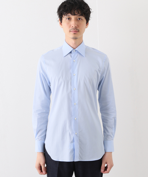 EDIFICE（エディフィス）の「セミワイド アメリカンコットン ポプリンシャツ（シャツ/ブラウス・メンズ・ホワイト/ブルー・41/37/40/38/39）」の5枚目の写真