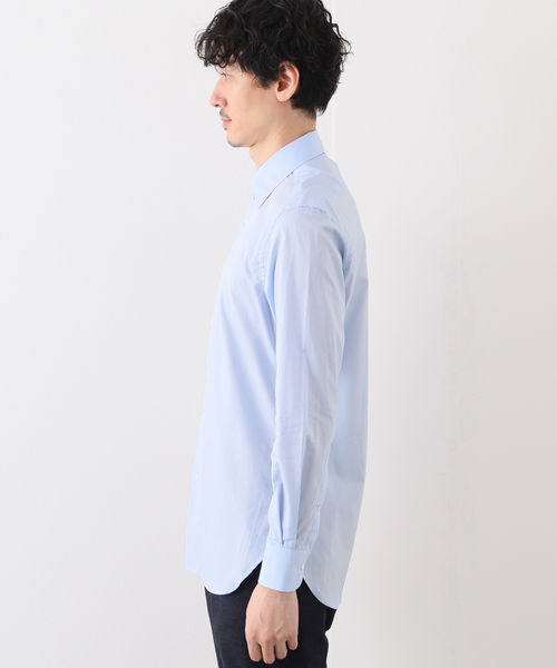 EDIFICE（エディフィス）の「セミワイド アメリカンコットン ポプリンシャツ（シャツ/ブラウス・メンズ・ホワイト/ブルー・41/37/40/38/39）」の6枚目の写真