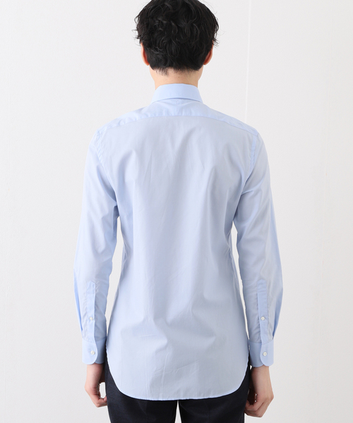 EDIFICE（エディフィス）の「セミワイド アメリカンコットン ポプリンシャツ（シャツ/ブラウス・メンズ・ホワイト/ブルー・41/37/40/38/39）」の7枚目の写真