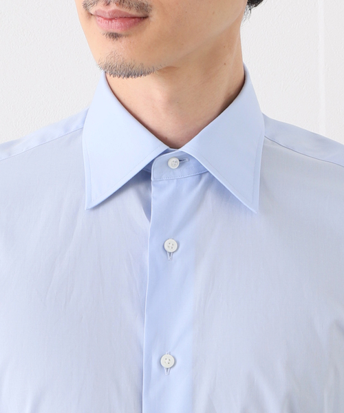 EDIFICE（エディフィス）の「セミワイド アメリカンコットン ポプリンシャツ（シャツ/ブラウス・メンズ・ホワイト/ブルー・41/37/40/38/39）」の8枚目の写真