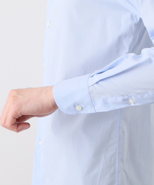 EDIFICE（エディフィス）の「セミワイド アメリカンコットン ポプリンシャツ（シャツ/ブラウス・メンズ・ホワイト/ブルー・41/37/40/38/39）」の11枚目の写真