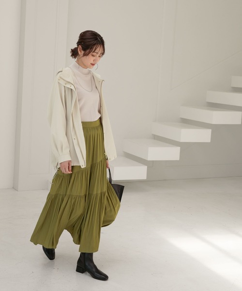 GLOBAL WORK(グローバルワーク)の「メルティハイネックリブプルオーバー/269071(ニット/セーター・レディース・ライトグレー/ブラック/ベージュ/グレー/オリーブ/オレンジ/ブルー/アイボリー/マスタード/ローズ/ブルーグリーン・MEDIUM/LARGE)」の17枚目の写真