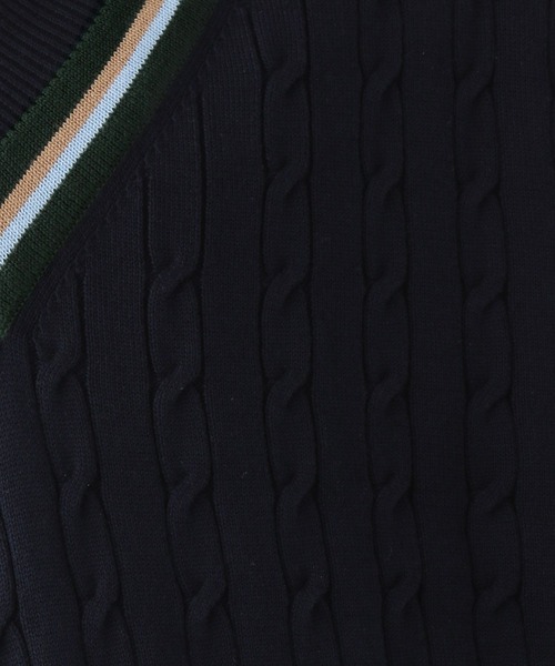 GLOBAL WORK(グローバルワーク)の「トリプルイージーニットベスト/295165(ベスト・メンズ・ホワイト/ネイビー・MEDIUM/LARGE)」の8枚目の写真