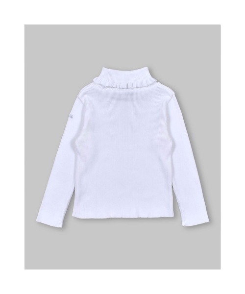 BeBe(ベベ)の「BeBe/日本製テレコリブニット(90~150cm)(ニット/セーター・キッズ・オフホワイト/ピンク/ブラック・100/130/150/110/140/120/90)」の4枚目の写真