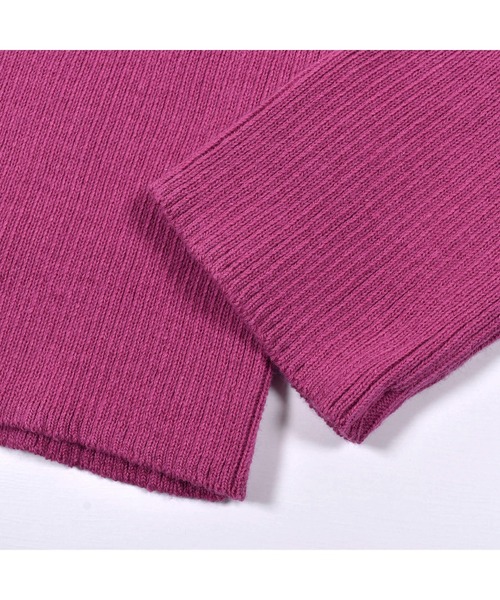 BeBe(ベベ)の「BeBe/日本製テレコリブニット(90~150cm)(ニット/セーター・キッズ・オフホワイト/ピンク/ブラック・100/130/150/110/140/120/90)」の18枚目の写真