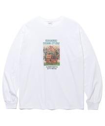 『mahagrid/マハグリッド』FLOWER KITTY LS TEE/フラワーキティデザイン 長袖Tシャツ