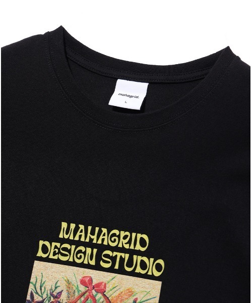 MAHAGRID(マハグリッド)の「『mahagrid/マハグリッド』FLOWER KITTY LS TEE/フラワーキティデザイン 長袖Tシャツ(Tシャツ/カットソー・レディース・ホワイト/ブラック・M/L)」の6枚目の写真