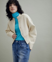 ADAM ET ROPE'（アダムエロペ）の「【WEB限定(一部店舗展開あり)】バイヤスヘリンボンショートカーディガン（カーディガン/ボレロ）」