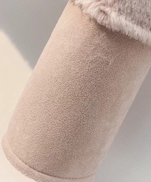 Jasmine】さらさらフェイクムートンライダースジャケット（ムートン