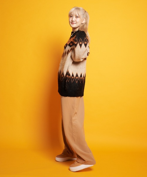 GALLIS ADDICTION(ガリスアディクション)の「GA MOHAIR-総柄 KNIT CREW(ニット/セーター・メンズ・ブラック/ベージュ/サックスブルー/アイボリー・FREE)」の14枚目の写真