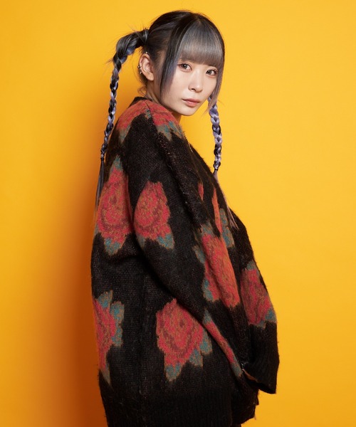GALLIS ADDICTION(ガリスアディクション)の「GA MOHAIR-総柄 KNIT CREW(ニット/セーター・メンズ・ブラック/ベージュ/サックスブルー/アイボリー・FREE)」の22枚目の写真