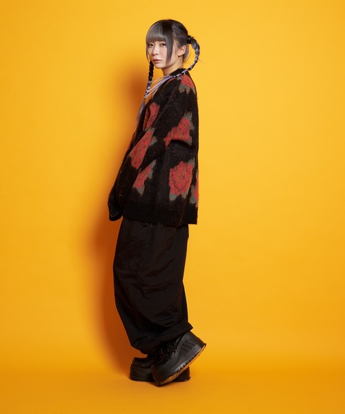 GALLIS ADDICTION(ガリスアディクション)の「GA MOHAIR-総柄 KNIT CREW(ニット/セーター・メンズ・ブラック/ベージュ/サックスブルー/アイボリー・FREE)」の9枚目の写真