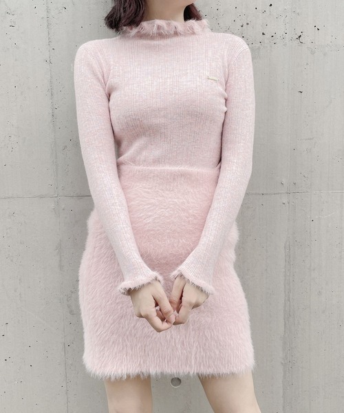 lilLilly（リルリリー）の「シャギーニットスカート（スカート・レディース・ホワイト/ピンク/ブルー・FREE）」の17枚目の写真