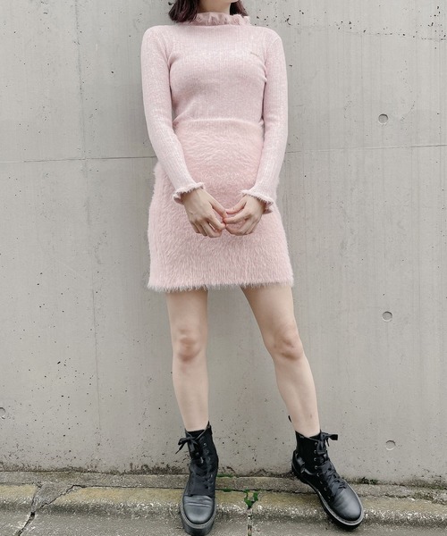 lilLilly（リルリリー）の「シャギーニットスカート（スカート・レディース・ホワイト/ピンク/ブルー・FREE）」の19枚目の写真