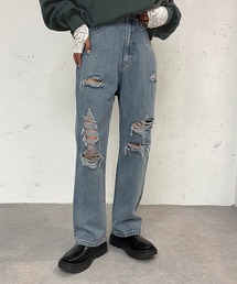 apres jour mignon | クラッシュデニムパンツ【ZOZOTOWN限定アイテム】(デニムパンツ)