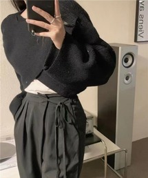 by muni:r | デイリーVラップニット(ニット/セーター)