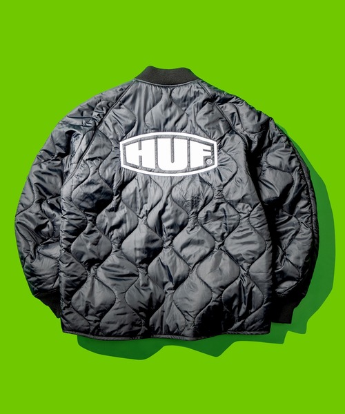 HUF(ハフ)の「WORKMAN QUILTED JACKET / HUF キルティングジャケット(ブルゾン・メンズ・ブラック/グリーン系その他・SMALL/MEDIUM/LARGE/X-LARGE/XX-LARGE)」の4枚目の写真