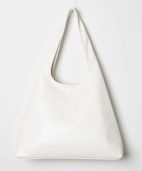 WEGO(ウィゴー)の「WEGO/トライアングルPUトートバッグ(トートバッグ・レディース・ブラック/ホワイト・FREE)」の10枚目の写真