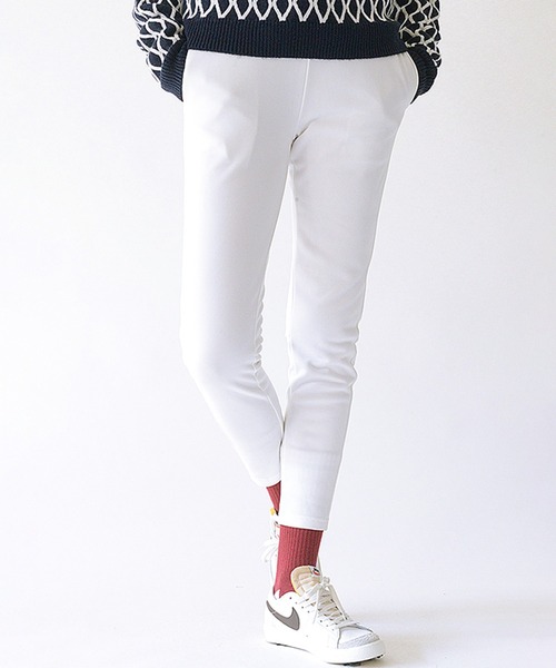 GIORDANO（ジョルダーノ）の「[ CALLEJERA ] WARM TRACK PANTS（その他パンツ・レディース・ベージュ/ダークグレー/ホワイト・2/1/0）」の6枚目の写真