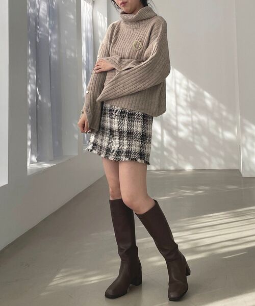 MAJESTIC LEGON(マジェスティックレゴン)の「スリットスリーブリブニット(ニット/セーター・レディース・ベージュ/グレー/アイボリー・MEDIUM)」の18枚目の写真