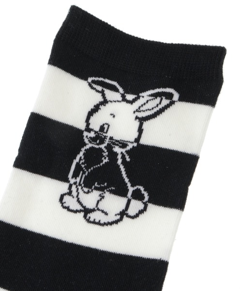 Candy Stripper（キャンディストリッパー）の「BUNNY BORDER ソックス（ソックス/靴下・レディース・イエロー/オフホワイト/ピンク・FREE）」の6枚目の写真