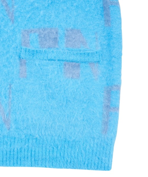 PUNYUS（プニュズ）の「ロゴカーディガン（カーディガン/ボレロ・レディース・ピンク/グリーン/サックスブルー・1/4/3/2）」の6枚目の写真