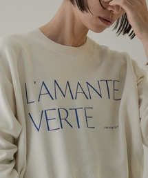 SALON adam et rope' | ロゴプリントクロップドT-CreamyCotton /クリーミーコットン-(ニット/セーター)