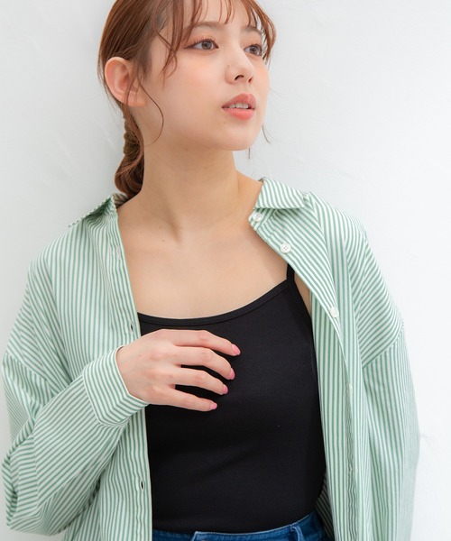 Honeys（ハニーズ）の「インナーキャミソール（キャミソール・レディース・ブラック/ライトグレー/ネイビー/ベージュ/オフホワイト/モカ・L/M/S/LL）」の10枚目の写真