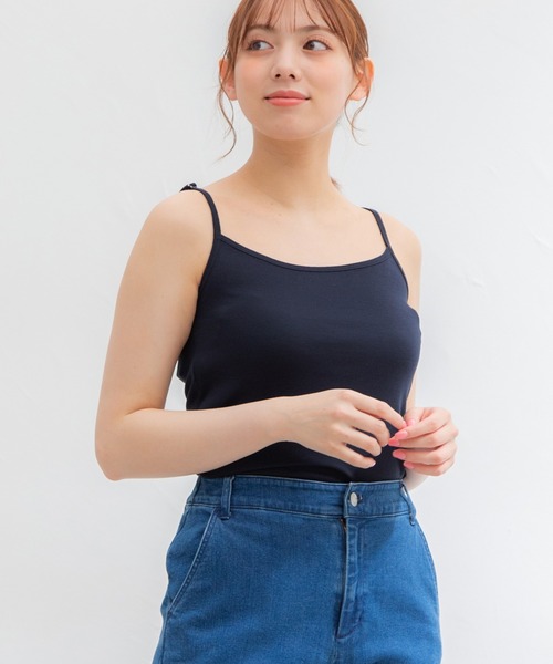 Honeys（ハニーズ）の「インナーキャミソール（キャミソール・レディース・ブラック/ライトグレー/ネイビー/ベージュ/オフホワイト/モカ・L/M/S/LL）」の15枚目の写真