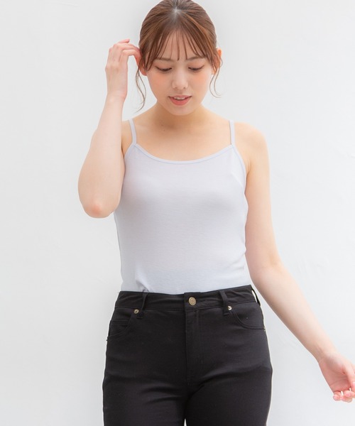 Honeys（ハニーズ）の「インナーキャミソール（キャミソール・レディース・ブラック/ライトグレー/ネイビー/ベージュ/オフホワイト/モカ・L/M/S/LL）」の18枚目の写真