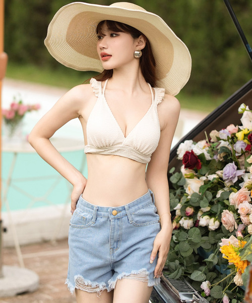 2way水着 テディショップ Teddyshop レディース水着 2wayオフショル風