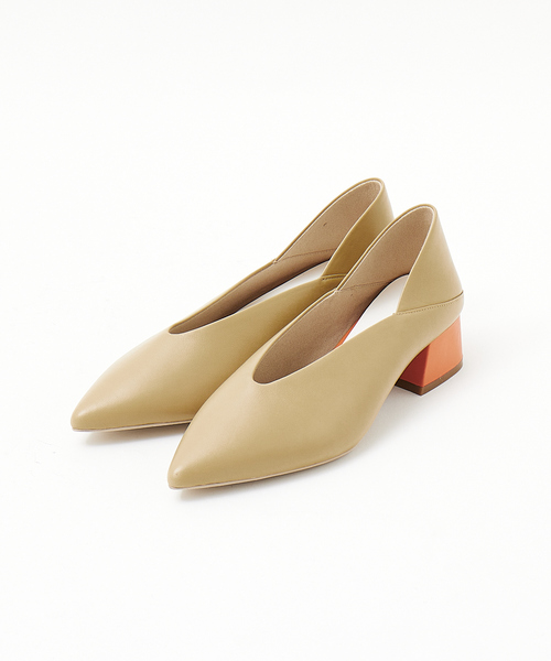 PICHE ABAHOUSE（ピシェ アバハウス）の「カラーヒールポインテッド パンプス（パンプス・レディース・キャメル/アイボリー/ブラック/ベージュ・38/37/36/39/35）」の20枚目の写真