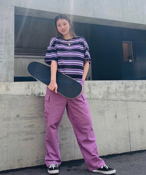ROXY(ロキシー)の「SLIDE PANTS/ロキシーカーゴパンツ(カーゴパンツ・レディース・ホワイト/パープル/マルチ・MEDIUM/LARGE)」の14枚目の写真