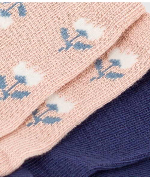 PETIT BATEAU(プチバトー)の「ソックス2枚組(ソックス/靴下・キッズ・その他/ピンク系その他・6m-12m/18m-36m)」の3枚目の写真