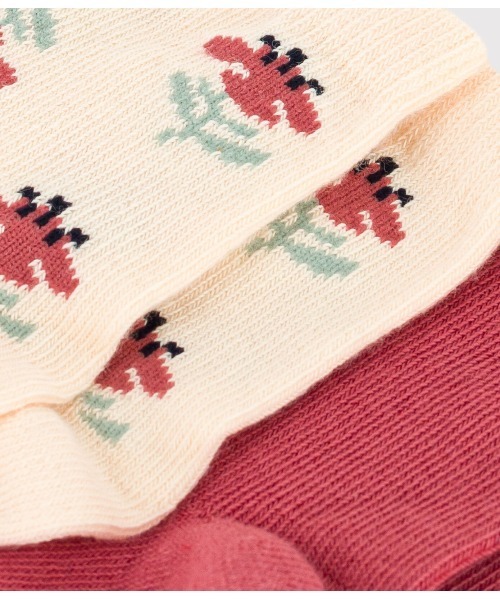 PETIT BATEAU(プチバトー)の「ソックス2枚組(ソックス/靴下・キッズ・その他/ピンク系その他・6m-12m/18m-36m)」の4枚目の写真