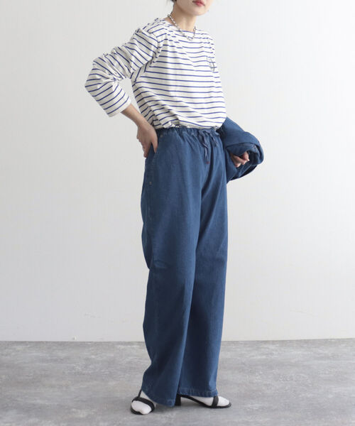 GEVACO（ゲバコ）の「【GEVACO/ゲバコ】ヘビー天竺ボートネック長袖Tシャツ（Tシャツ/カットソー・レディース・レッド系その他/ブルー系その他/ブルー系その他3・38）」の8枚目の写真