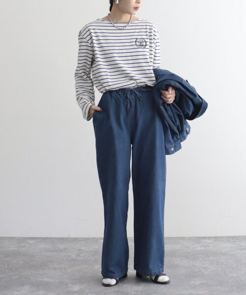 GEVACO（ゲバコ）の「【GEVACO/ゲバコ】ヘビー天竺ボートネック長袖Tシャツ（Tシャツ/カットソー・レディース・レッド系その他/ブルー系その他/ブルー系その他3・38）」の9枚目の写真