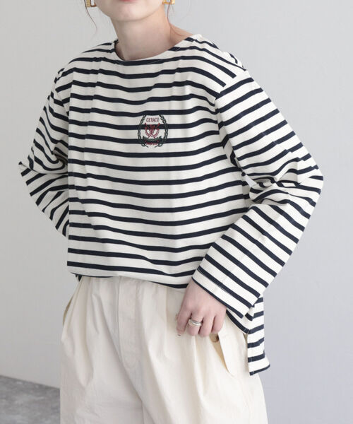 GEVACO（ゲバコ）の「【GEVACO/ゲバコ】ヘビー天竺ボートネック長袖Tシャツ（Tシャツ/カットソー・レディース・レッド系その他/ブルー系その他/ブルー系その他3・38）」の10枚目の写真