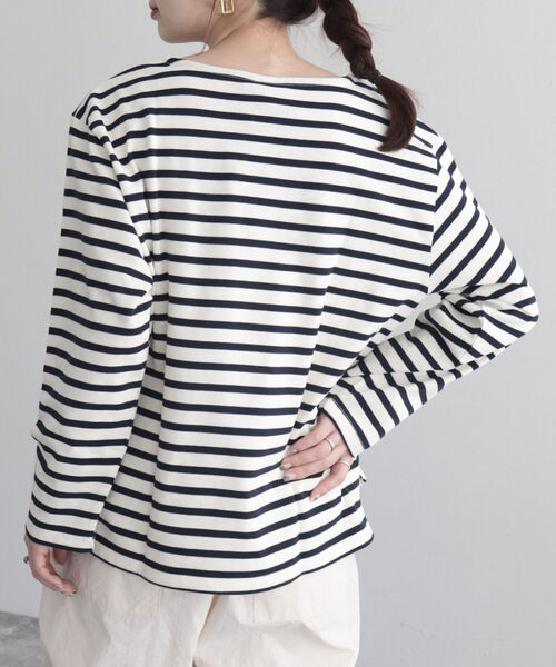 GEVACO（ゲバコ）の「【GEVACO/ゲバコ】ヘビー天竺ボートネック長袖Tシャツ（Tシャツ/カットソー・レディース・レッド系その他/ブルー系その他/ブルー系その他3・38）」の14枚目の写真