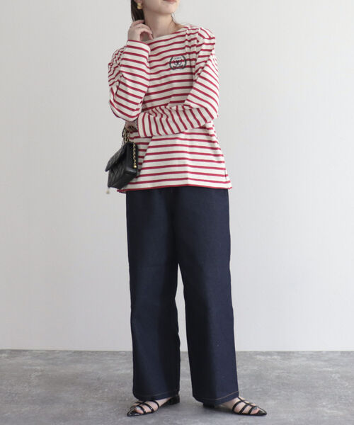 GEVACO（ゲバコ）の「【GEVACO/ゲバコ】ヘビー天竺ボートネック長袖Tシャツ（Tシャツ/カットソー・レディース・レッド系その他/ブルー系その他/ブルー系その他3・38）」の15枚目の写真