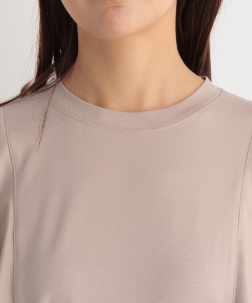 Andemiu（アンデミュウ）の「フレアスリーブカット7S 188367（Tシャツ/カットソー・レディース・オフホワイト/チャコールグレー/ベージュ・FREE）」の14枚目の写真