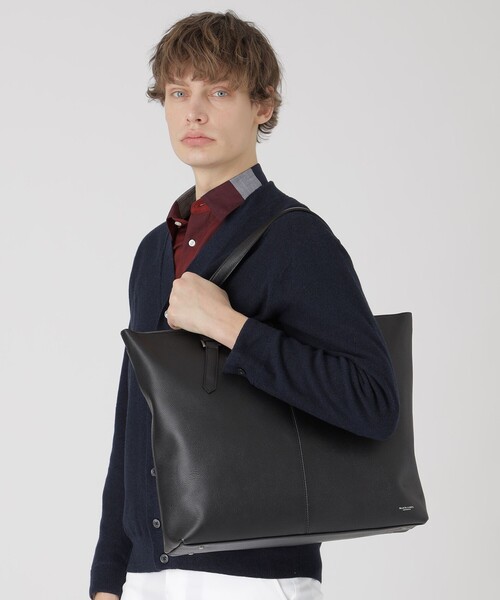 BLACK LABEL CRESTBRIDGE(ブラックレーベル・クレストブリッジ)の「エンボスシュリンクレザートート(トートバッグ・メンズ・ブラック/ネイビー・FREE)」の3枚目の写真
