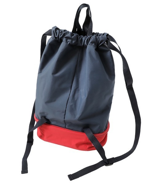 devirock（デビロック）の「ランドセルの上から背負える 2層式 プールバッグ ナップサック（スイムグッズ・キッズ・イエロー系その他/ブラック/カーキ/パープル/ネイビー/チャコール/ピンク/ダークオレンジ・ONE SIZE）」の14枚目の写真