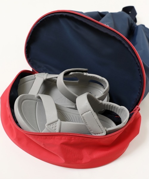 devirock（デビロック）の「ランドセルの上から背負える 2層式 プールバッグ ナップサック（スイムグッズ・キッズ・イエロー系その他/ブラック/カーキ/パープル/ネイビー/チャコール/ピンク/ダークオレンジ・ONE SIZE）」の16枚目の写真