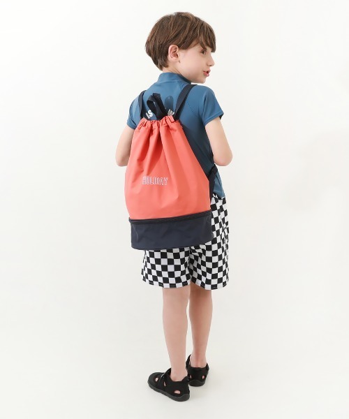 devirock（デビロック）の「ランドセルの上から背負える 2層式 プールバッグ ナップサック（スイムグッズ・キッズ・イエロー系その他/ブラック/カーキ/パープル/ネイビー/チャコール/ピンク/ダークオレンジ・ONE SIZE）」の20枚目の写真