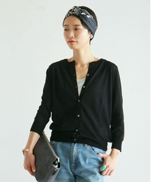 NOMBRE IMPAIR | ﾊｲﾂｲｽﾄｺｯﾄﾝ ｸﾙｰﾈｯｸ7分袖ｶｰﾃﾞｨｶﾞﾝ(カーディガン/ボレロ)